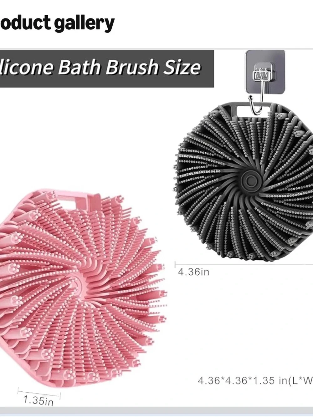 2-Pack Silicone Body Scrubbers | Gentle Exfoliating Shower Brushes-New
